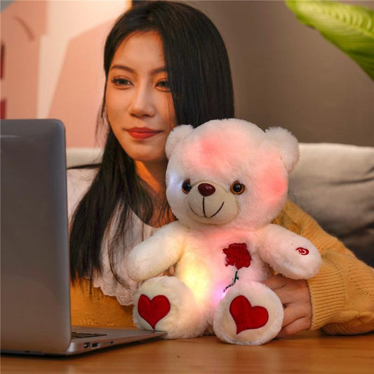 Stitched Glow Bear – Soft LED Plush Toy