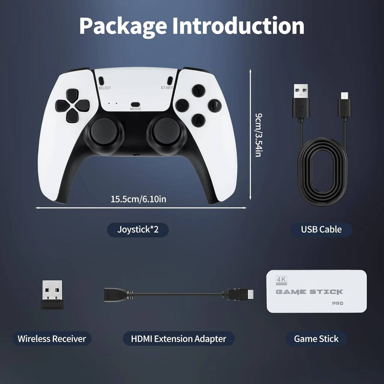 4K Ultra HD Wireless TV Game Stick Pro